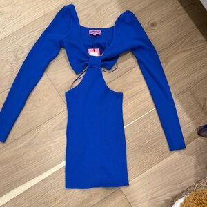 Edikted Vibrant Blue Ribbed Top